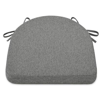 Shinnwa Kitchen Chair Cushions, Non-Slip Dining Chair Cushions with Ties and Machine Washable Cover, 17 x 16.5 x 2in, Dark Grey - color: Dark Grey