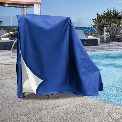 Pool Lift Chair Protective Cover- 600D Heavy Duty Waterproof Cover for SR Smith ML300 series,Outdoor Pool Accessories,Blue - color: Blue, size: 79''Lx16''Wx57''H