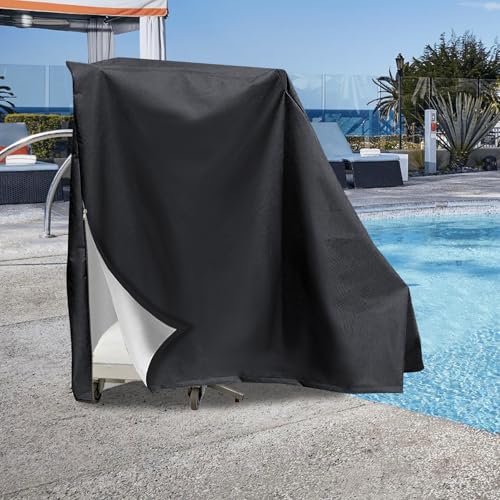 Pool Lift Chair Protective Cover- 600D Heavy Duty Waterproof Cover for SR Smith ML300 series,Outdoor Pool Accessories,Black - color: Black, size: 79''Lx16''Wx57''H