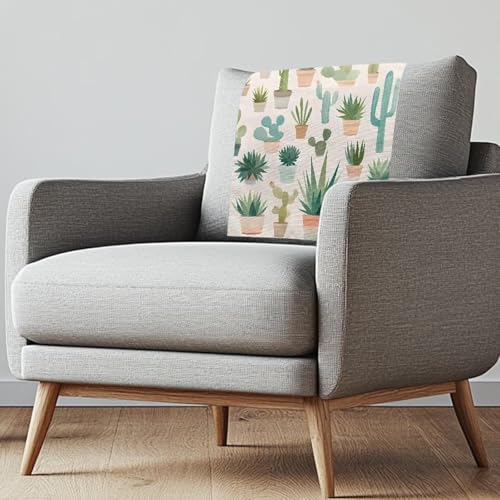 Headrest Recliner Covers for Small Recliners Tear Fade Resistant Recliner Protector Cover Washable Sofa Headrest Covers Pet Furniture Cover Couch Non Slip Cover Cactus - color: Cactus