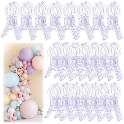 20pcs Balloon Arch Clips Transparent Large Plastic Backdrop Clips Spring Clamps 3.54inch Heavy Duty Clamps For Balloon Arch Crafts Backdrop Woodworking Photography Studios