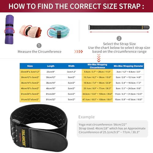 Trilancer Elastic Cinch Straps with Anti-Slip Strips, 3 Size Combo(5-Pack) Heavy Duty Hook and Loop Storage Straps for Extension Cords, Cables, Ropes, Hoses, Bike, RV, Pant Garters,Garage Organization - size: 3 size combo(12"+18"+24")