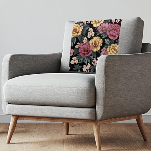 Recliner Headrest Protector Rose Non Slip Sofa Headrest Cover Wrinkle Resistant Recliner Backrest Cover Furniture Protector for Recliner Sofa Couch 2 Pcs - color: Rose