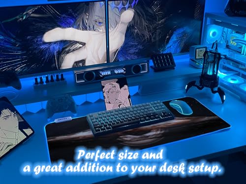 JMIYAV White RGB Gaming Mouse Pad 31.5x12 Inch PC XL Large Extended Glowing Led Light Up Desk Pad Non-Slip Rubber Base Computer Cool Mousepad Mat Desk Accessories Gaming Setup Singularity - color: Singularity