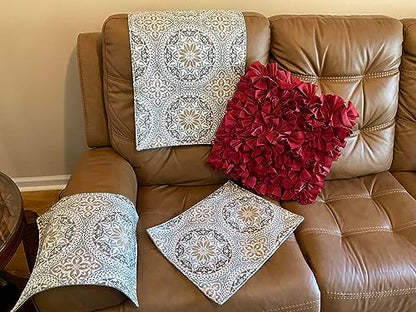 Set of Two armrest Covers. for Your Furniture, Furniture Protectors, slipcover Chair loveseats Theater Chairs Office Chairs by: Bittlemen Furniture Co. - color: Brown Armrest