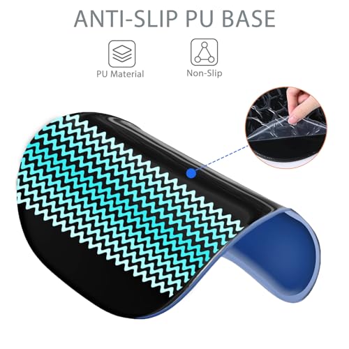 Ergonomic Mouse Pad with Wrist Rest, Comfortable Gel Concave Mouse Pad with Non-Slip Base, Pain Relief Mouse Pads with Smooth Wrist Support for Office & Home (Gradient Blue) - color: Gradient Blue
