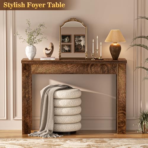 Armocity Console Table, Small Farmhouse Wood Entryway Table, Narrow Sofa Tables Behind Couch, Entry Table for Entrance, Hallway, Living Room, 32", Cracked Oak - color: Cracked Oak, size: 32"