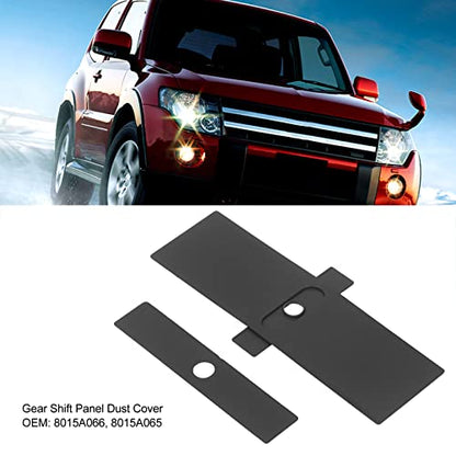 Acouto Car Shift Panel Dust Cover for Pajero V93 V80 V87 V97 for Montero V73 V77 8015A066 8015A065 2pcs Center Console Shift Lever Panel Trim Strip Replacement