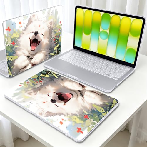 for 2026 Apple MacBook Neo 13 Inch Case A18 Pro A3404 with Hard Shell Keyboard Cover, Screen Protector, Silicone Dust Plugs and Webcam Privacy Cover, Cute Puppy - color: Dog