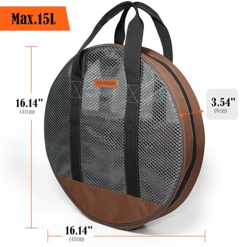 WELKINLAND 16-Inch Jumper Cable Bag, Clear Cable Bags, Durable Cable Storage Bag, Extension Cord Bag, Bags For Cables, Cords, and Hoses