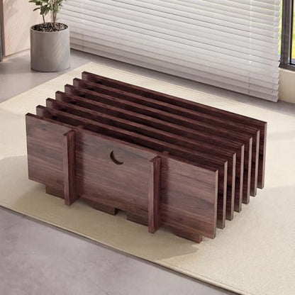 LAUSAINT HOME Board Game Table Storage Rack Set, Solid Wood Adjustable Holder Fit for Removable DND Table, Gaming and Dining Table, Poker Table, Chess Table Panels, Walnut