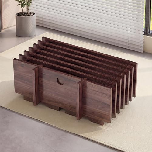 LAUSAINT HOME Board Game Table Storage Rack Set, Solid Wood Adjustable Holder Fit for Removable DND Table, Gaming and Dining Table, Poker Table, Chess Table Panels, Walnut