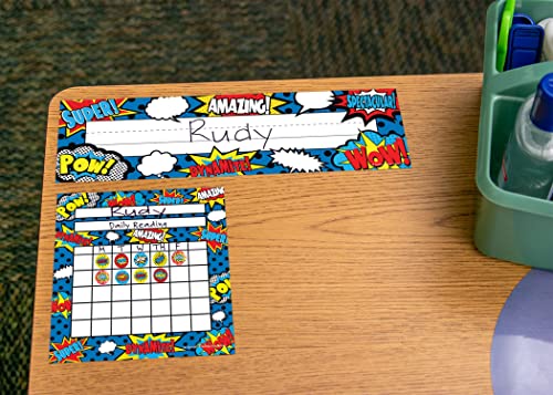 Teacher Created Resources Superhero Flat Name Plates (5588)