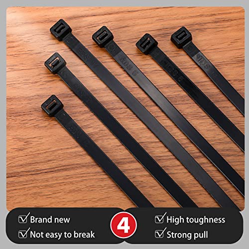 Shappy 60 Inch 50 Pcs Zip Ties Heavy Duty Strong Large Cable Wire Ties Zip Industrial Sturdy Wire, Awnings Tying Branches Bundling of Crops Fixed Water Pipes (Black) - color: Black, size: 60 inch