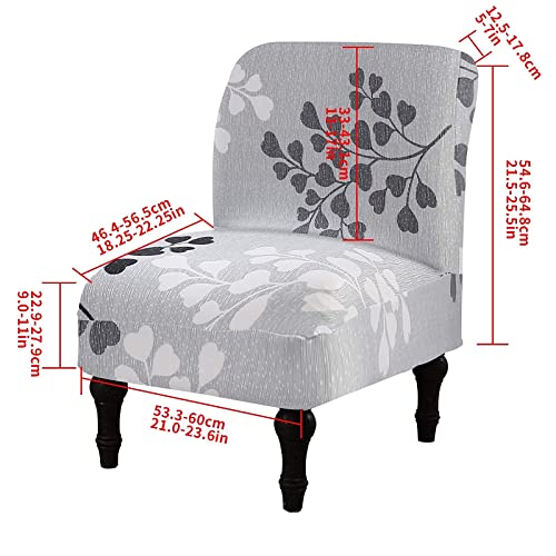 Eco-Ancheng Chair Slipcover, Removable Armless Accent Chair Cover, Polyester and Spandex, Print, Modern, Durable, Machine Washable, Chair Slipcover for Living Dining Room Hotel - color: A2