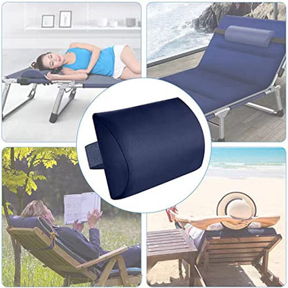 Ostlttyn Pillow - Soft Removable Padded Cushion Headrest with Elastic Band, Universal for Zero Gravity Chair, Lounger, Patio Recliner, Blue - color: Blue, size: 1 Pack