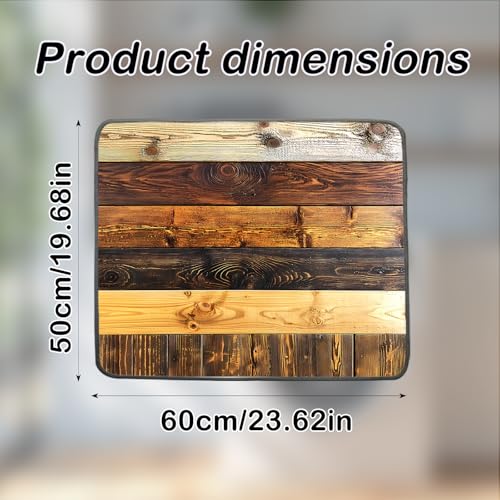 Nuxovilar Rustic Wood Plank Dryer Cover for the Top, Non-slip Washer & Dryer Protector, 23.62"x19.68" Dust-proof Washing Machine Mat, Diatom Mud Polyester Dryer Top Pad for Laundry Room - color: YMi00235-A
