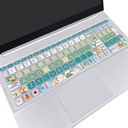 Keyboard Cover for 15.6 HP Laptop 15-fc 15-fd 15t-fd 15z-fc Series, HP Pavilion 15-eg 15t-eg 15-eh 15-er, 17z-ca 17-cn 17-cp 17z-cp Series, Flamingo - color: Flamingo
