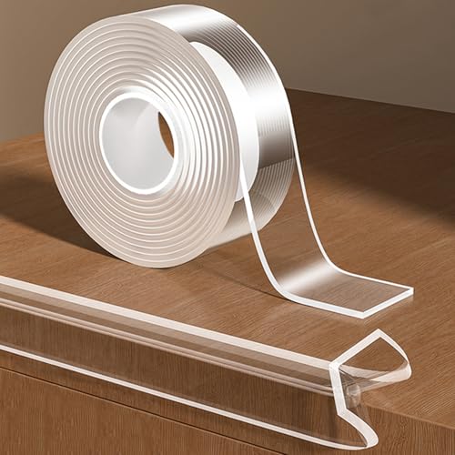 1.18 in x 9.84 FT,Clear Edge Protector Strip Sharp Edge Wrap Cover Tape, Self Adhesive Protective Bumper Guards for Cabinet Door Desk Glass Table Bed Furniture, Kitchen Countertop, Waterproof - size: 1.18in x 9.84FT