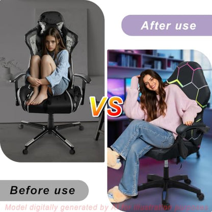Gaming Chair Covers, 3D Printing One-piece Universal Fit Gaming Chair Seat Cover with Armrest Sloipcover(Color:Style 6) - color: Style 6