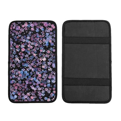 Car Center Console Cover Pad Cherry Blossom Purple Pink Armrest Box Mat Vehicle Arm Rest Cushion Protector Floral Flower Aesthetics Art Black Bohemian Consoles Rest Pillow - color: Cherry Blossom Floral