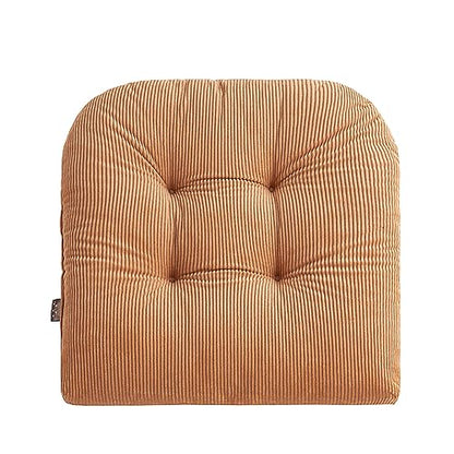 Outdoor Patio Cushion, Rocking Chair Cushion, Tufted Pads, Set of Upper and Lower with Ties Pack of 2 (2 Sets) - Back 20"×17", Seat 17"×17" (Khaki) - color: Khaki