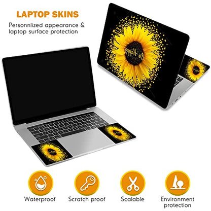 DINKY Laptop Skin Sticker Decal, 12" 13" 13.3" 14" 15" 15.4" 15.6 inch Laptop Universal Reusable Vinyl Skin Stickers Cover Art Decal Notebook PC Personalized Protector-Sunflower - color: Sunflower