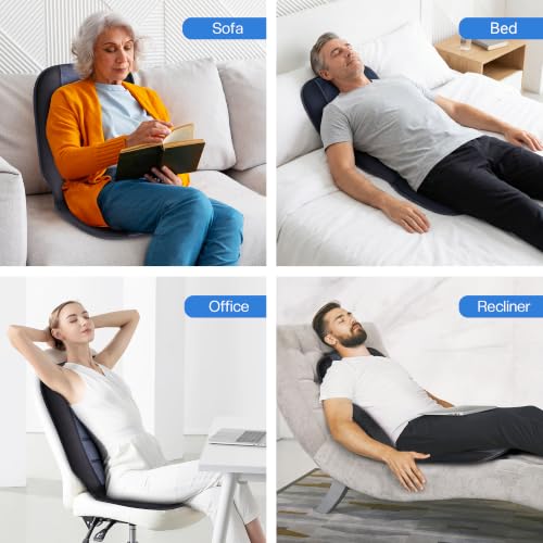 CILI Massage Chair Pad,Back Massager with Heat,Massage Seat Cushion with 10 Vibration Motors,30-60-90 Minutes Heating Options,Chair Massager for Office Chair, Home Office Use, Relaxation Gift - color: Black