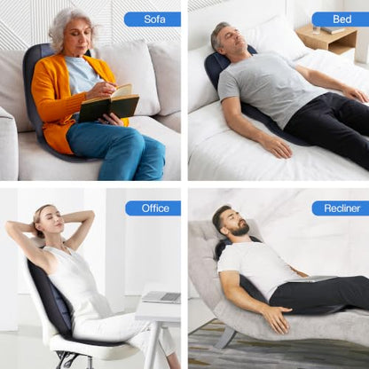 CILI Massage Chair Pad,Back Massager with Heat,Massage Seat Cushion with 10 Vibration Motors,30-60-90 Minutes Heating Options,Chair Massager for Office Chair, Home Office Use, Relaxation Gift - color: Black