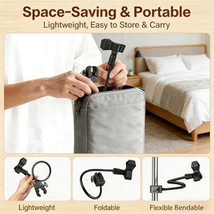 Microphone Stand Arm Gooseneck11.8”/30cmMic Stand Desk With Adjustable Mic Clip & Super Crab Clamp,Desk/Pole Mount Compatiblewith Shura/Fifina/AT2020/Pyla/Blua Snowbell/Rezer