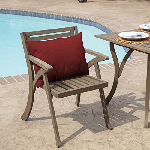 Arden Deep Seat Pillow Back Cushion, 23 x 17, Outdoor/Indoor Replacement Back Cushion, Plush Support, Fade-Resistant, Rain-Proof Patio Furniture Cushion, Ruby Red Leala - color: Ruby Red Leala, size: 17 x 23