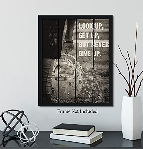 Govivo Football Wall Art for Boys Room - 8x10 Unframed Print - Motivational Sports Quote - Teen Bedroom Game Room Decor - Football Gifts for Players Coaches - size: 10"L x 8"W