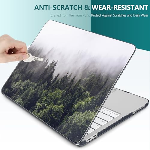 DONGKE Compatible with MacBook Neo 13 Inch Case 2026 A3404 A18 Pro chip & Touch ID, Plastic Hard Shell with Keyboard Cover, Screen Protector & Dust Plugs, Forest - color: Forest