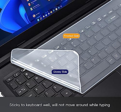 Universal Keyboard Cover Skin Protector for 13.3"-14" Inch Laptop Notebook Ultra Thin Silicone Waterproof Dustproof Keyboard Cover Skin Protector, Clear (13"-14" Universal Laptop Keyboards Covers) - size: 13"-14"