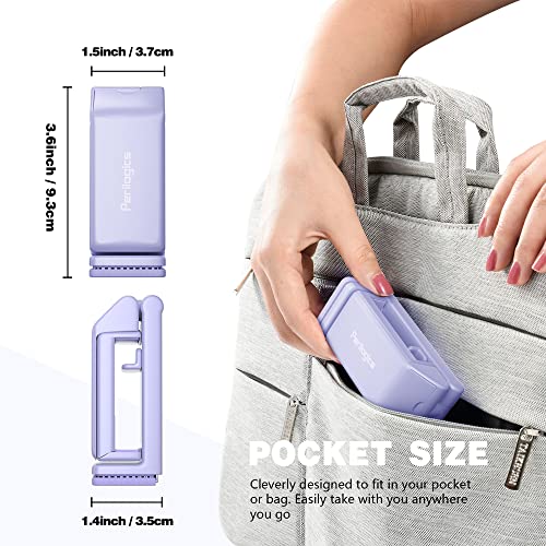 Perilogics Airplane Phone Holder Mount Universal in Flight Hands Free Viewing with Multi-Directional Dual 360 Degree Rotation (Black/Lavender) - color: Black / Lavender
