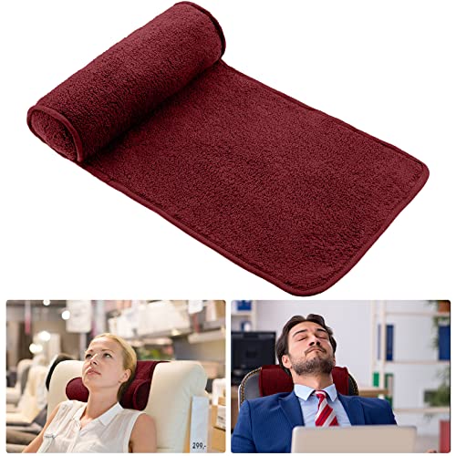 Weysat Recliner Pillow Neck Head Support Roll Non Slip Fleece Adjustable Neck Chair Headrest Cushion for Travel Home Office Recliner Couch Sofa Armchair Support and Pain Relief(Burgundy) - color: Burgundy