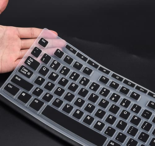 Keyboard Cover for Logitech MK295 MK270 K270 Keyboard, Logitech MK370 MK270 K270 Keyboard Skin Protector - Black - color: Black