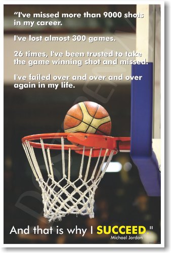 That's Why I Succeed - NEW Famous Athlete Basketball Motivational Classroom Poster