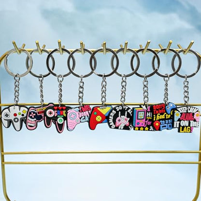 Keychains Bulk,Funny Key Chain for Prizes Incentives Holiday Gifts Birthday Party Favors - color: 50pcs Game Keychains