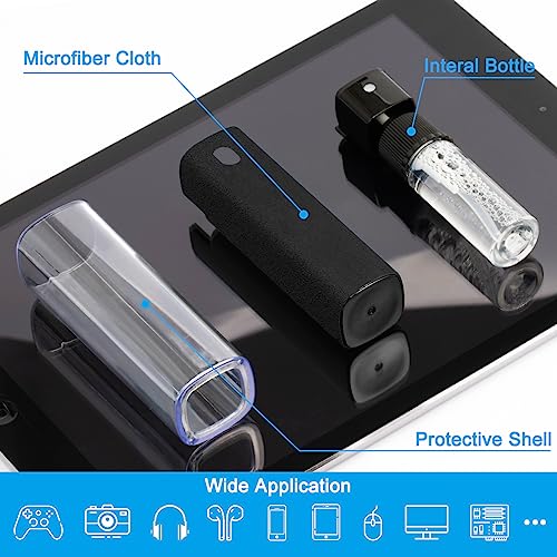 walrfid Screen Cleaner Touchscreen Mist Spray, walrfid Cleaning Kit for Electronic Smart Phone TV, Laptop, Tablet, PC, Computer LCD Flat Screens, Compatible with iPhone iPad MacBook Pro - Black - color: Safety Black