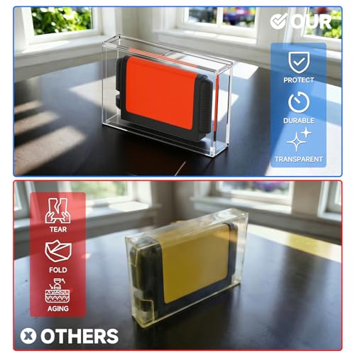 CaSZLUTION 3MM Acrylic Game Cartridge Protector for Famicom FC | Wall Mountable Dustproof Display Case, Compatible with Sega Master System SMS & Genesis, Clear Acrylic, Case Only