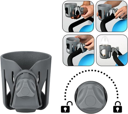 New Stroller Cup Holder for Stanley Quencher H2.0 (30 & 40 Oz. Models), Also Compatible with Stanley IceFlow (20 & 30 Oz. Models) - Gray - color: gray