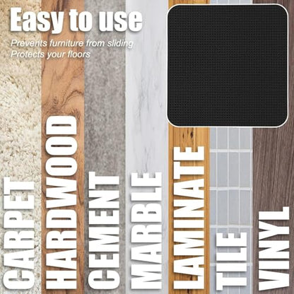 Recliner Pads for Hardwood Floors,Non Slip Recliner Grippers,Under Recliner Floor Protectors,Furniture Pads to Prevent Sliding,Non Slip Furniture Rail Pad for Recliners,Swivel Chairs Black - size: 1PCS-Square-Black-30"x30"