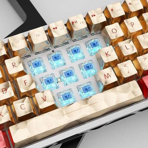 Zhouwang 70Pcs Crystal Blue Switch,2Pcs Kailh Box Experience Switch,Crisp Clicky,Suitable clicker for 3D Prints and Mechanical Gaming Keyboards. - color: Crysta Blue, size: 72Pcs