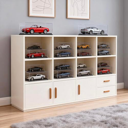 Model Car Display Case, 1:43 Scale Acrylic Display Box for Cars, Stackable Dustproof Storage Boxes for Collectibles, Figures and Memorabilia, 6.5 x 2.9 x 2.5 inch - size: 6.5 x 2.9 x 2.5 inch