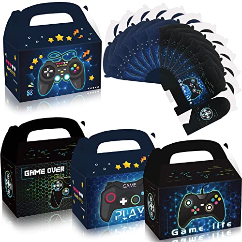 12 PCS Video Game Party Decorations - Controller Treat Gift Boxes, Gaming Theme Birthday Supplies, Candy Box for Baby Shower