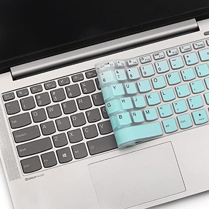 Keyboard Cover for Lenovo IdeaPad Flex 5 5i 14" 2-in-1, Ideapad 5 5i 14", Ideapad Pro 5/Pro 5i 14", Lenovo Yoga 5i 7i 14, Lenovo Slim 7 9 14", IdeaPad Slim 5 5i 7 7i 14", ThinkBook 14 14s G2 G3 - color: MintGreen