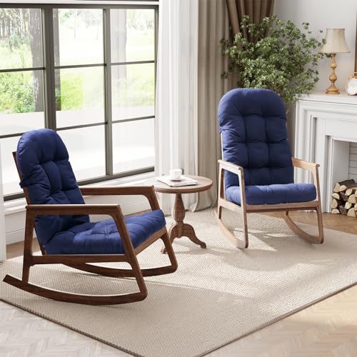 Crestlive Products Adirondack Chair Cushion, 50 x 20 x 4 inch, Thickening, Water Resistant, Fade Resistant Cushions for Adirondack Chair, Navy - color: Navy Blue, size: 1