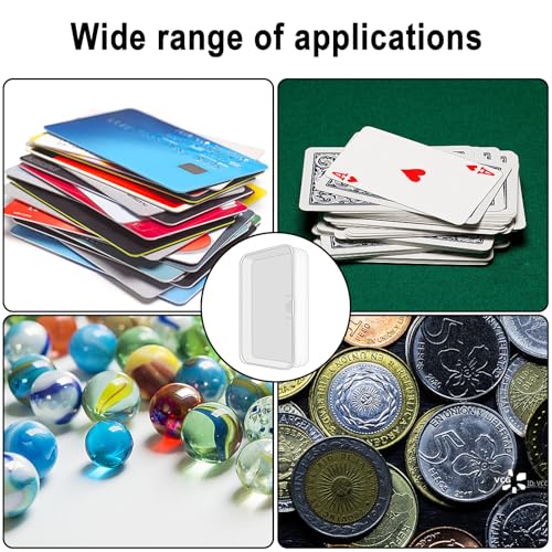 Blank Card Case, 4 Pack Clear Plastic Card Deck Box, Snaps Closed - Storage Box for Base Ball Trading Cards, Business Cards & More - color: 4 PCS Clear