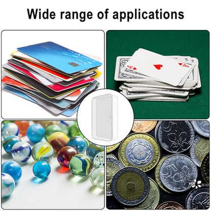 Blank Card Case, 8 Pack Clear Plastic Card Deck Box, Snaps Closed - Storage Box for Base Ball Trading Cards, Business Cards & More - color: 8 PCS Clear